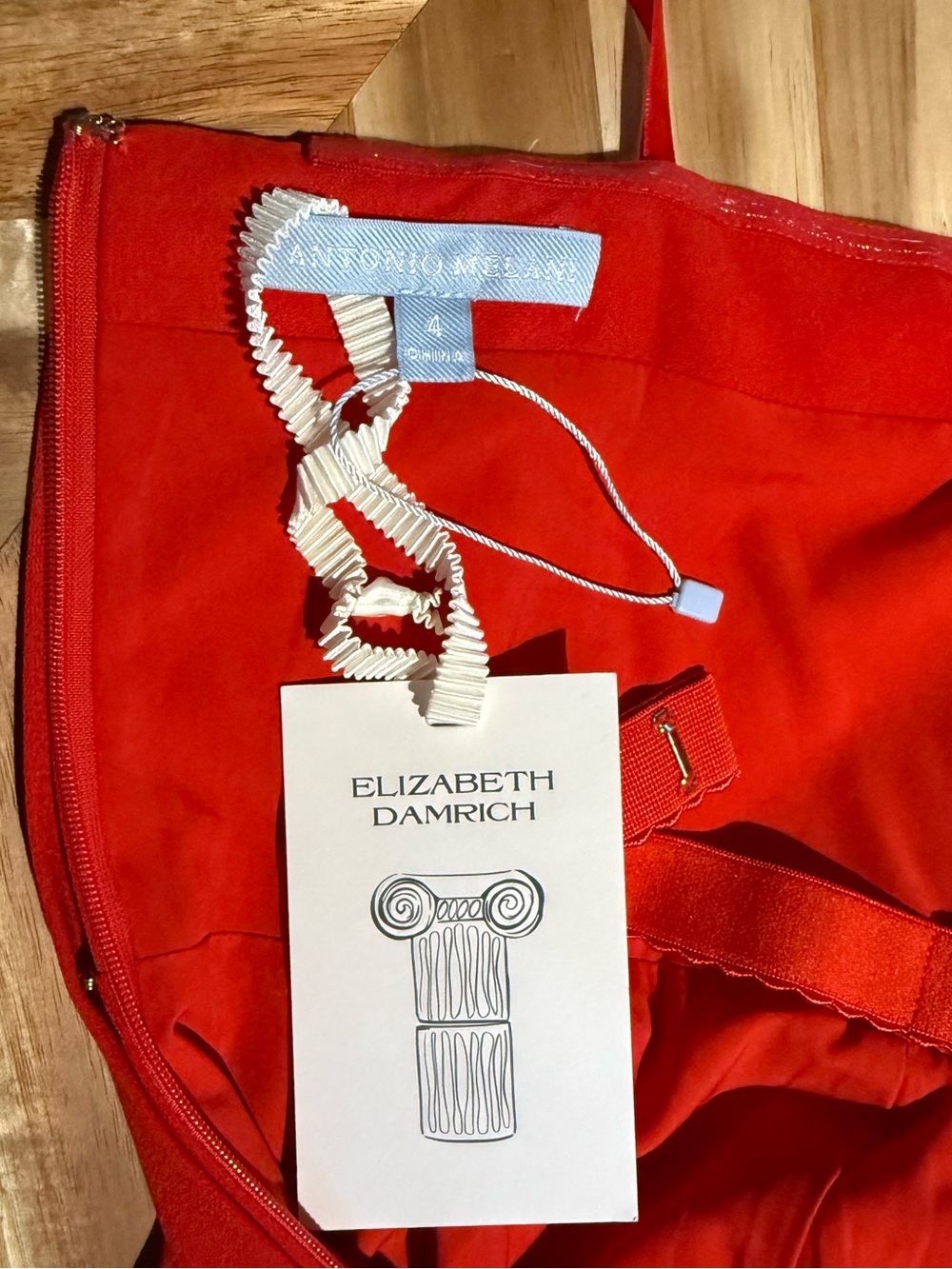 Strapless Red Bow Maxi Dress NWOT - Picture 5 of 6